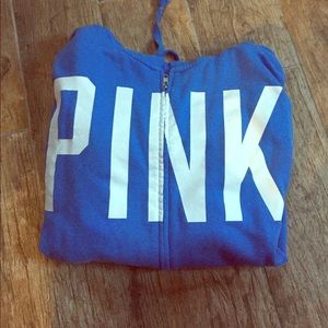 Blue Victoria Secret Pink Hoodie
